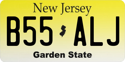 NJ license plate B55ALJ