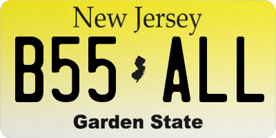 NJ license plate B55ALL