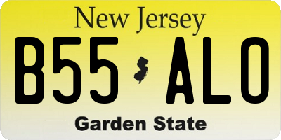 NJ license plate B55ALO