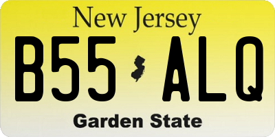 NJ license plate B55ALQ
