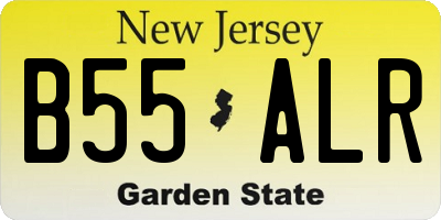 NJ license plate B55ALR