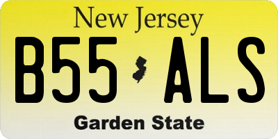 NJ license plate B55ALS