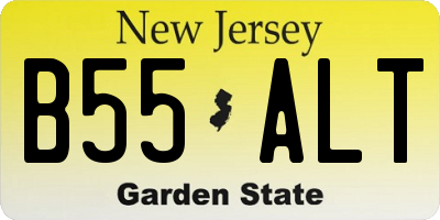 NJ license plate B55ALT