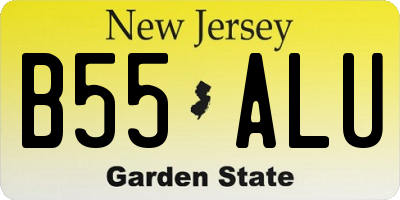 NJ license plate B55ALU