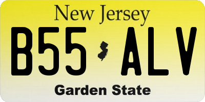 NJ license plate B55ALV