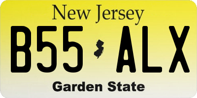 NJ license plate B55ALX