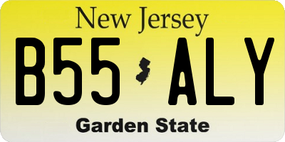 NJ license plate B55ALY