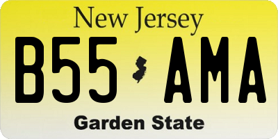 NJ license plate B55AMA