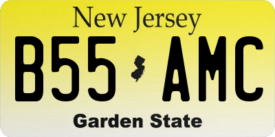 NJ license plate B55AMC