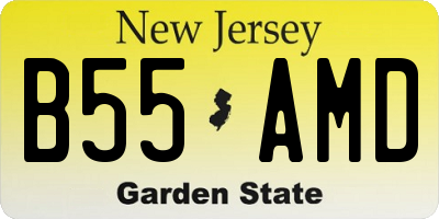 NJ license plate B55AMD