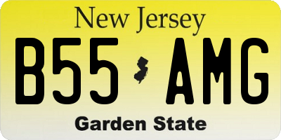 NJ license plate B55AMG
