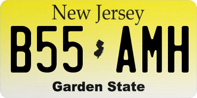 NJ license plate B55AMH