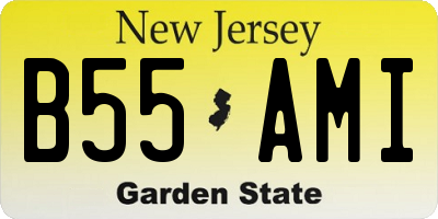 NJ license plate B55AMI