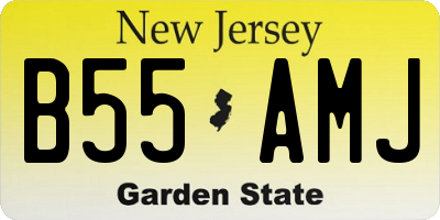 NJ license plate B55AMJ