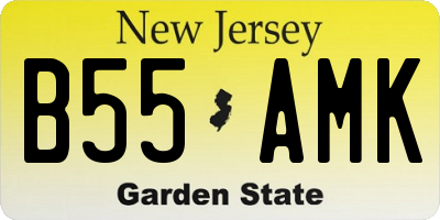 NJ license plate B55AMK