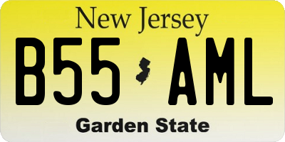 NJ license plate B55AML