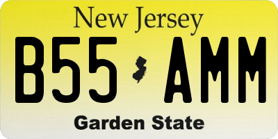 NJ license plate B55AMM