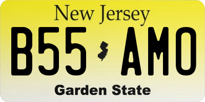 NJ license plate B55AMO