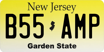 NJ license plate B55AMP