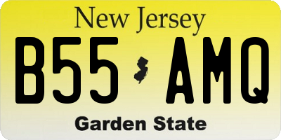 NJ license plate B55AMQ