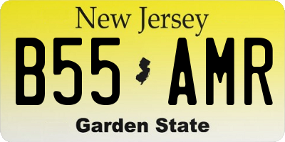 NJ license plate B55AMR