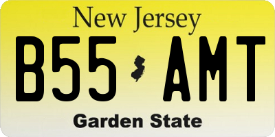 NJ license plate B55AMT