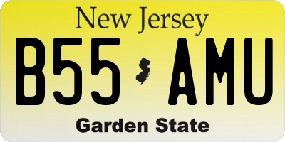 NJ license plate B55AMU