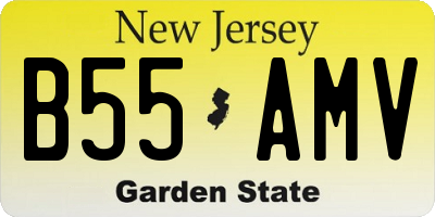 NJ license plate B55AMV