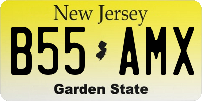 NJ license plate B55AMX