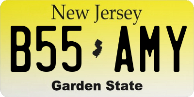 NJ license plate B55AMY