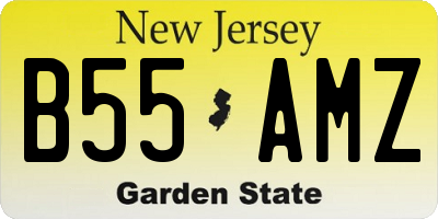 NJ license plate B55AMZ