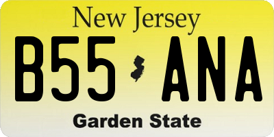 NJ license plate B55ANA