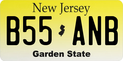 NJ license plate B55ANB