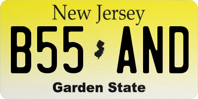 NJ license plate B55AND
