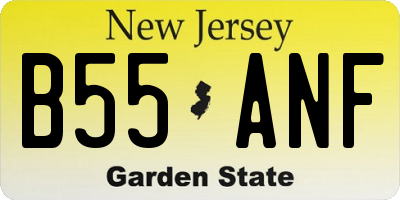 NJ license plate B55ANF