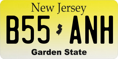 NJ license plate B55ANH