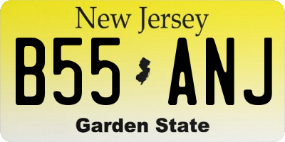 NJ license plate B55ANJ