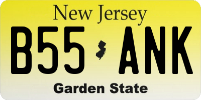 NJ license plate B55ANK