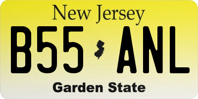 NJ license plate B55ANL