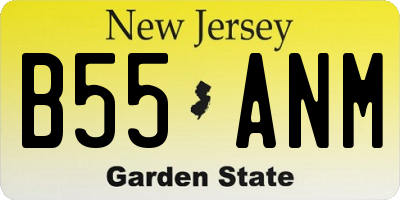 NJ license plate B55ANM