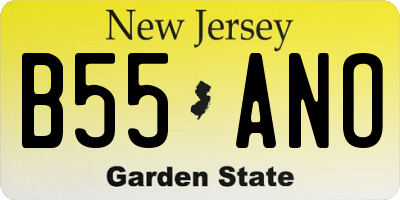 NJ license plate B55ANO