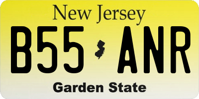 NJ license plate B55ANR