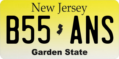 NJ license plate B55ANS
