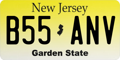 NJ license plate B55ANV