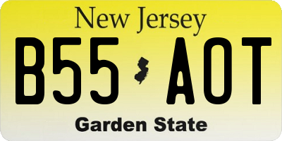 NJ license plate B55AOT