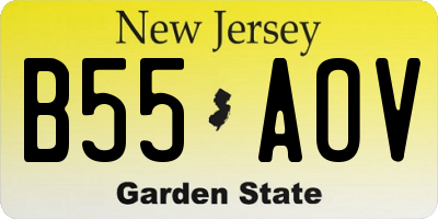 NJ license plate B55AOV