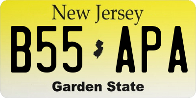 NJ license plate B55APA