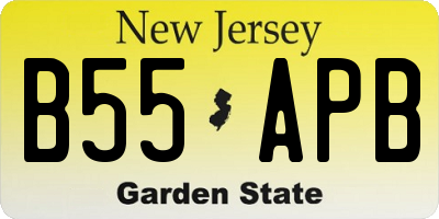 NJ license plate B55APB