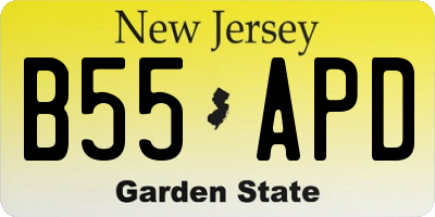NJ license plate B55APD