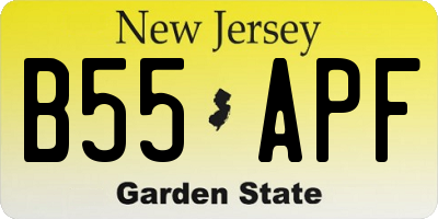 NJ license plate B55APF